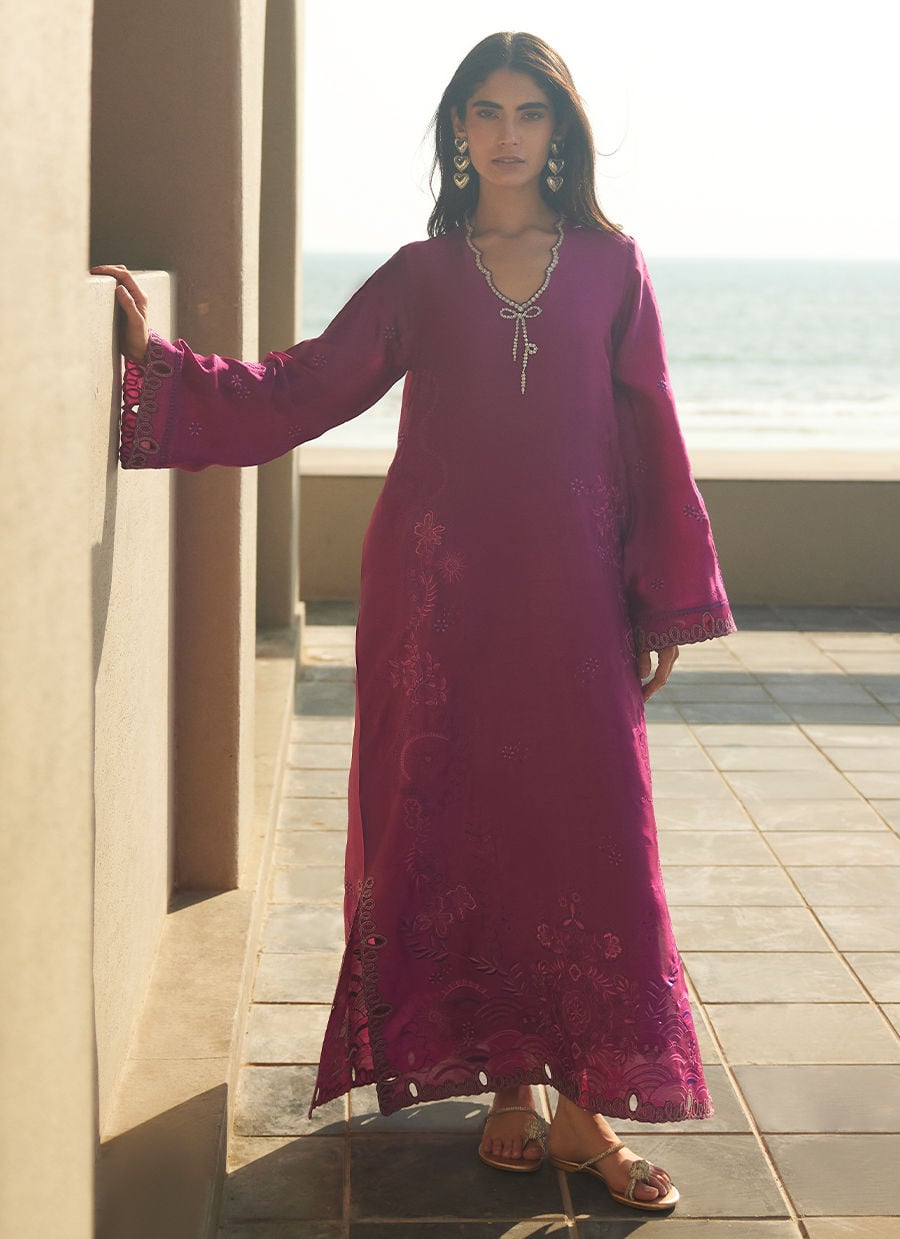 Aerie Hot Pink Kaftan | LAANI - THE KAFTAN EDIT | FARAH TALIB AZIZ
