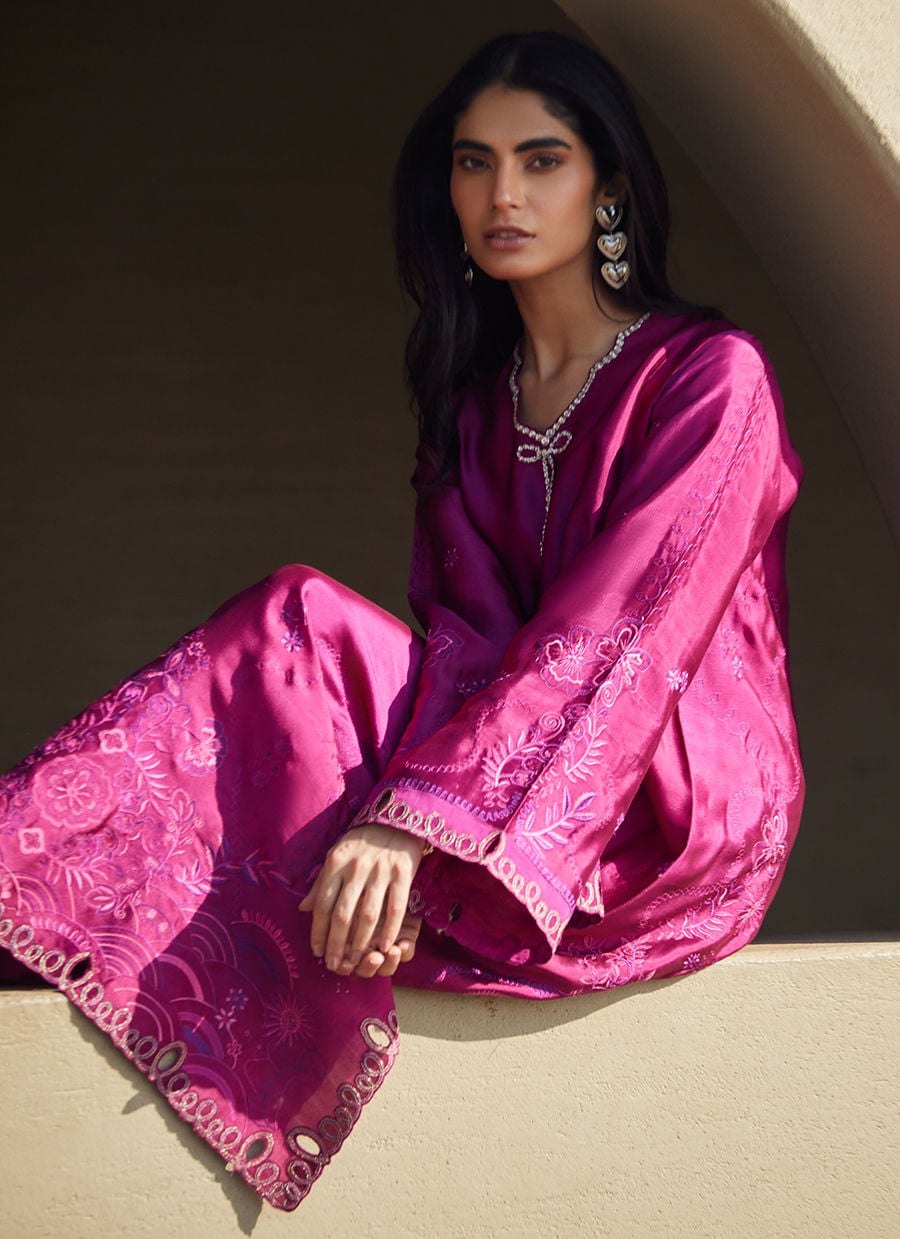Aerie Hot Pink Kaftan | LAANI - THE KAFTAN EDIT | FARAH TALIB AZIZ