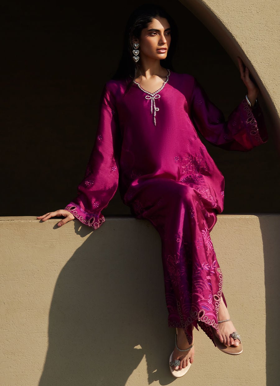Aerie Hot Pink Kaftan | LAANI - THE KAFTAN EDIT | FARAH TALIB AZIZ