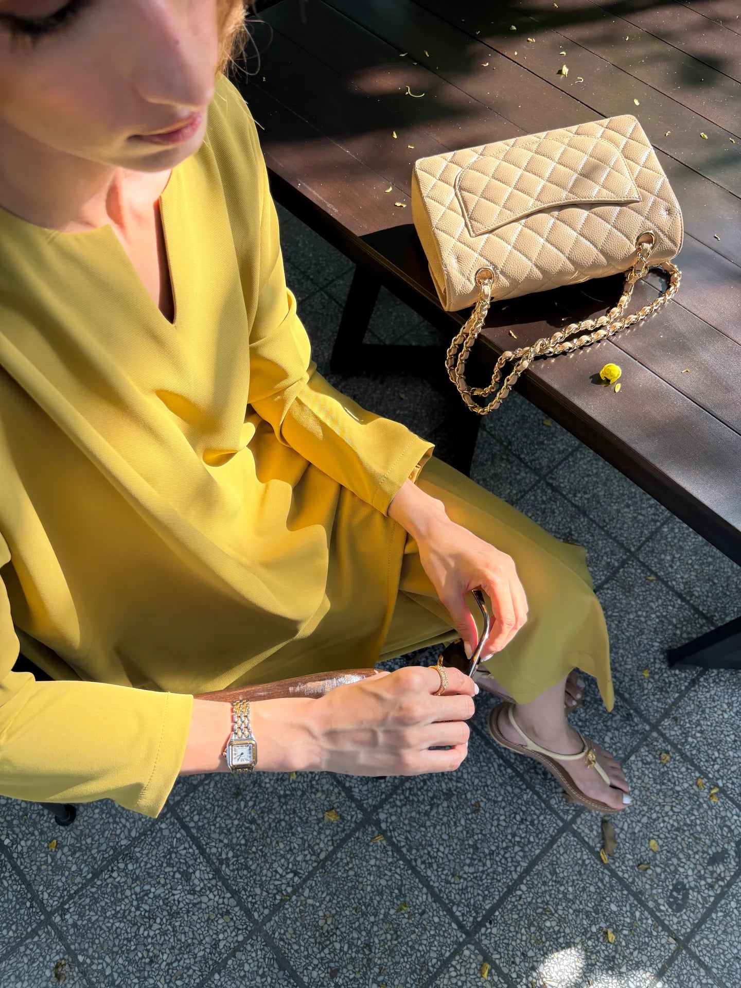 MUTED CHARTREUSE GABBY SET | SAK ATELIER