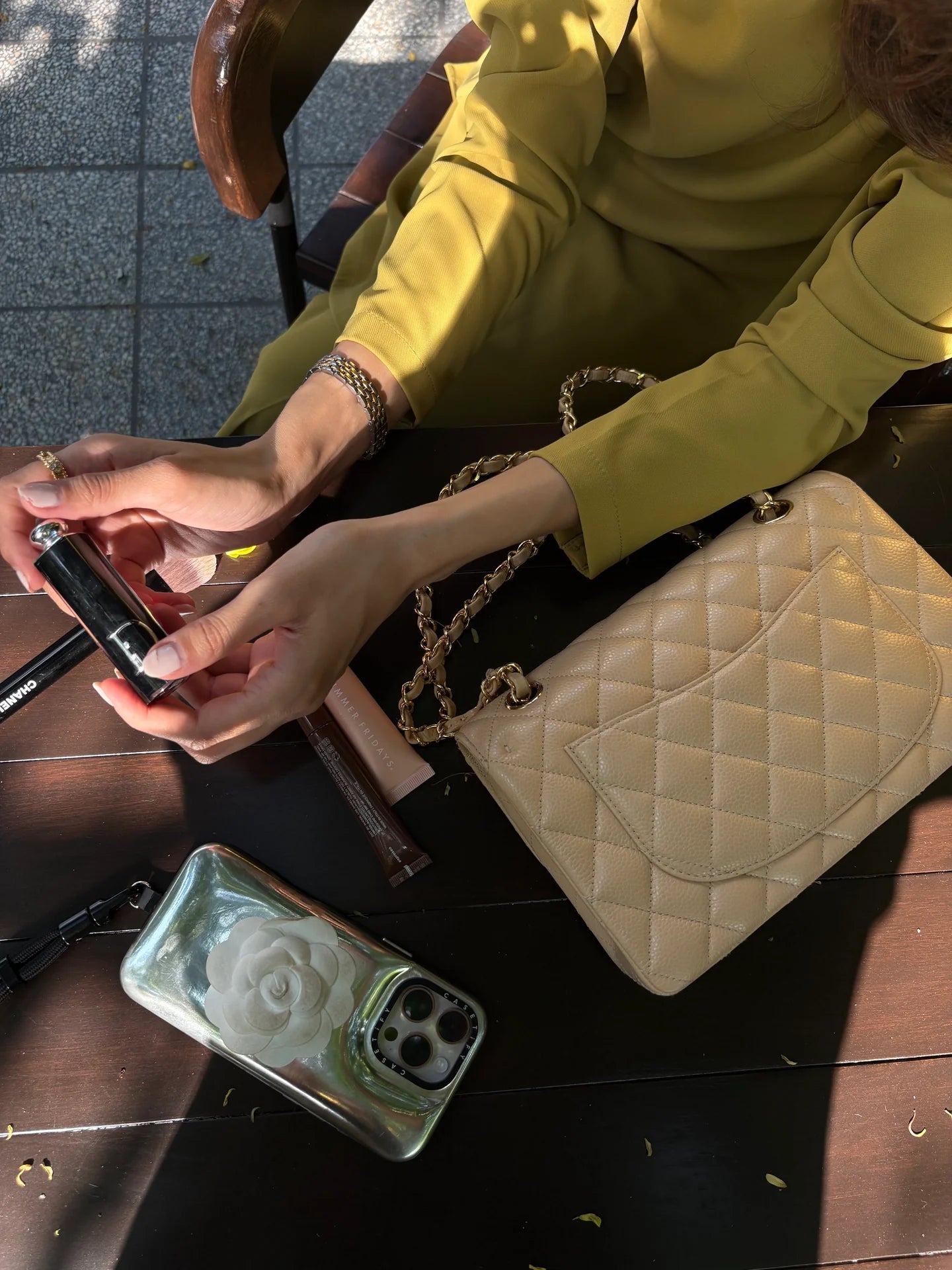 MUTED CHARTREUSE GABBY SET | SAK ATELIER