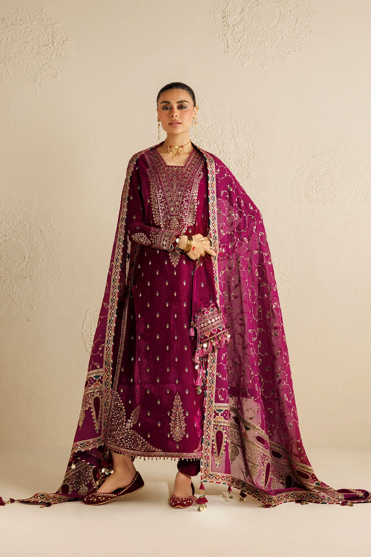 EMBROIDERED VELVET FORMAL CVF26-D12 | Chandni Velvet Formals ‘26 | Jazmin