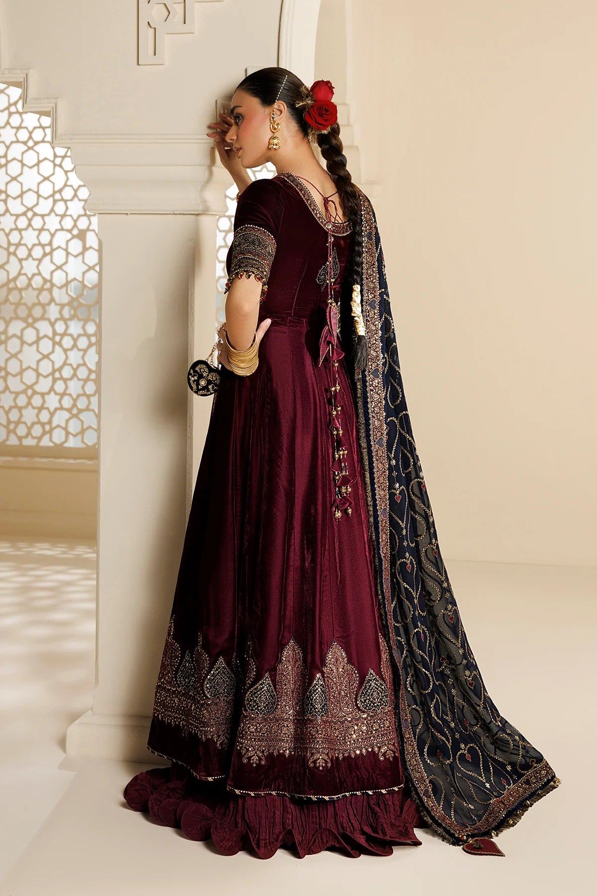 EMBROIDERED VELVET FORMAL CVF26-D04 | Chandni Velvet Formals ‘26 | Jazmin