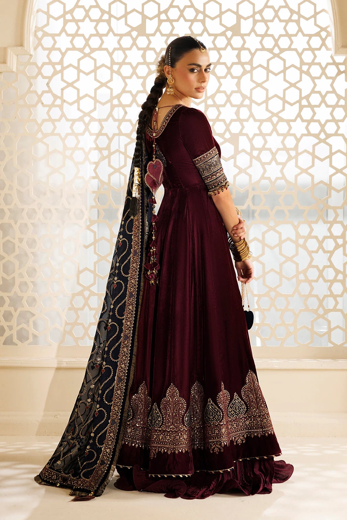 EMBROIDERED VELVET FORMAL CVF26-D04 | Chandni Velvet Formals ‘26 | Jazmin