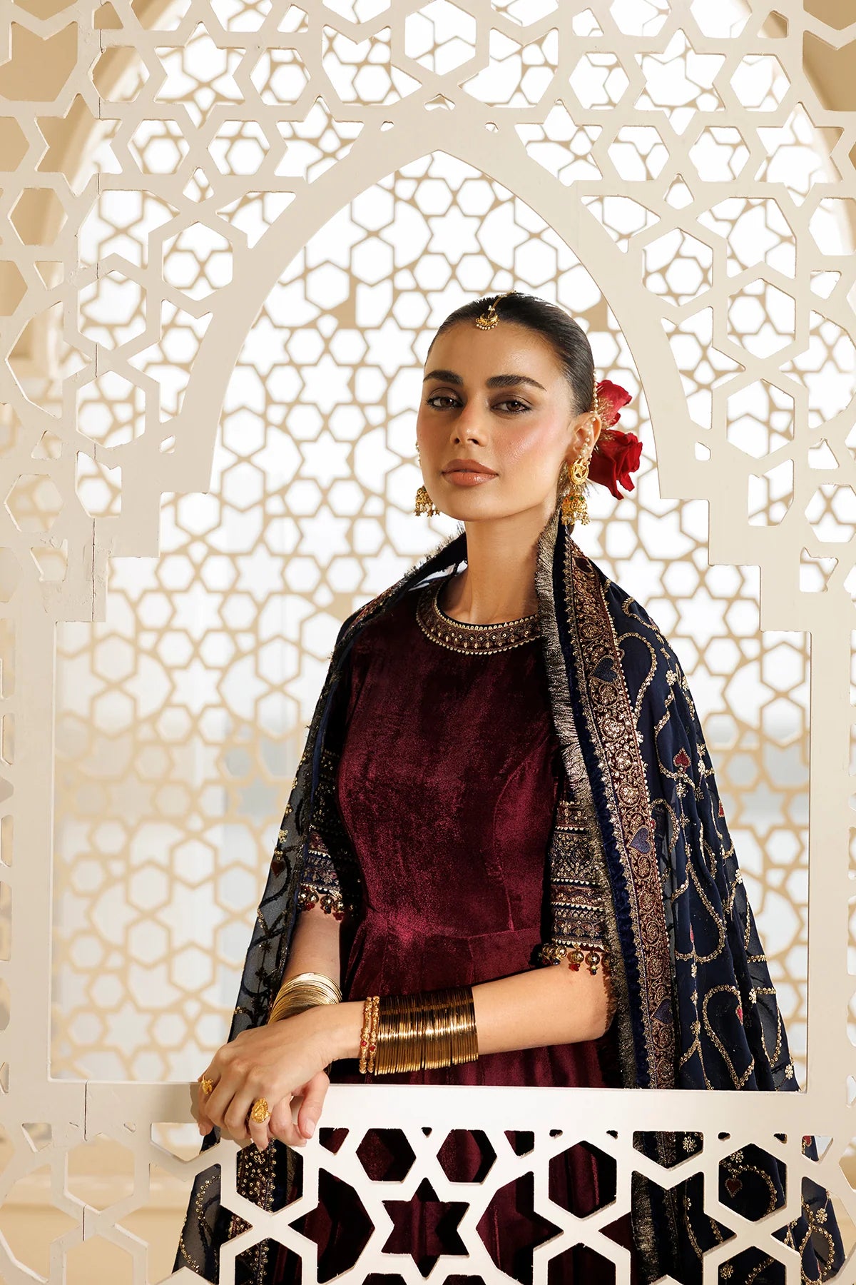 EMBROIDERED VELVET FORMAL CVF26-D04 | Chandni Velvet Formals ‘26 | Jazmin