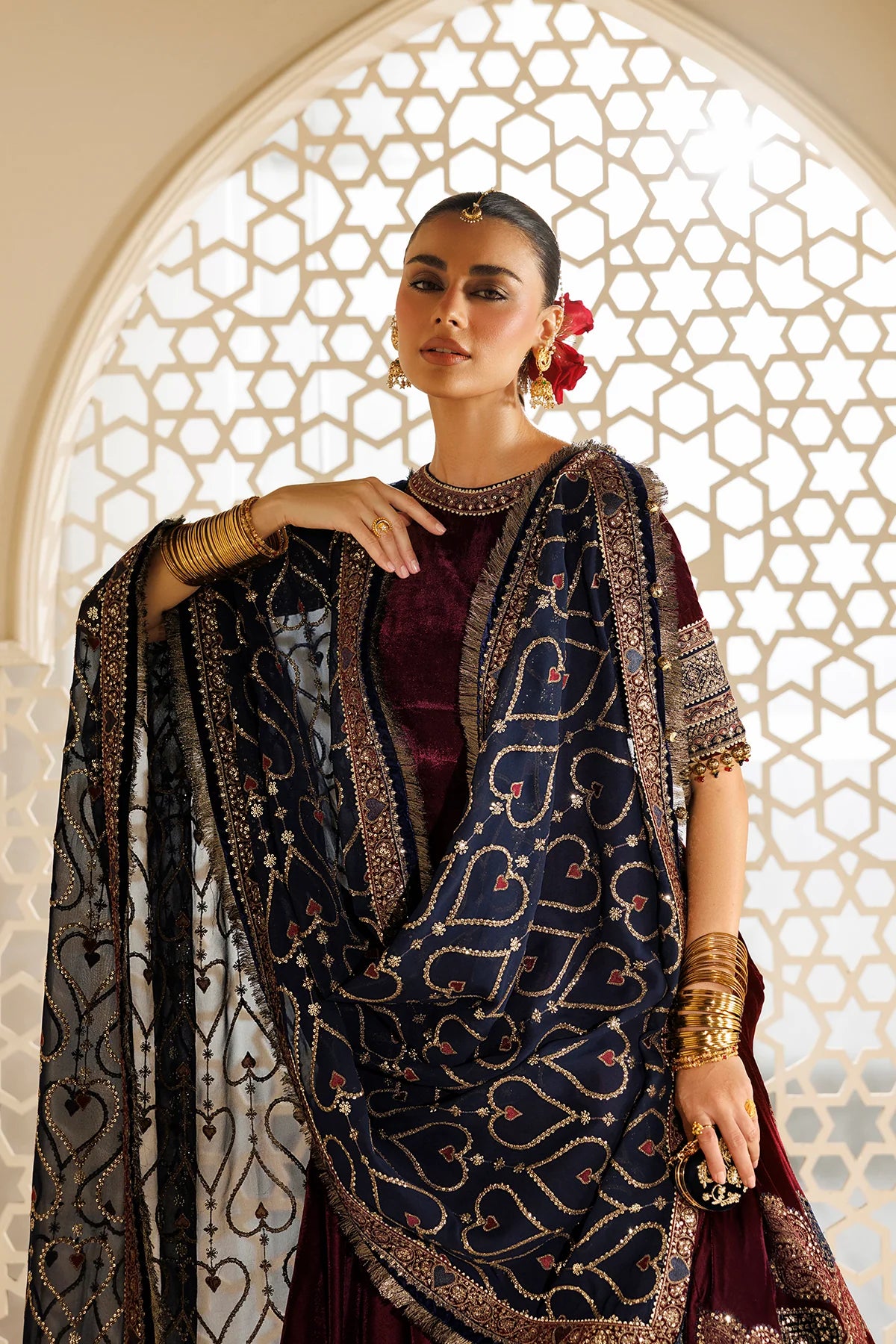 EMBROIDERED VELVET FORMAL CVF26-D04 | Chandni Velvet Formals ‘26 | Jazmin