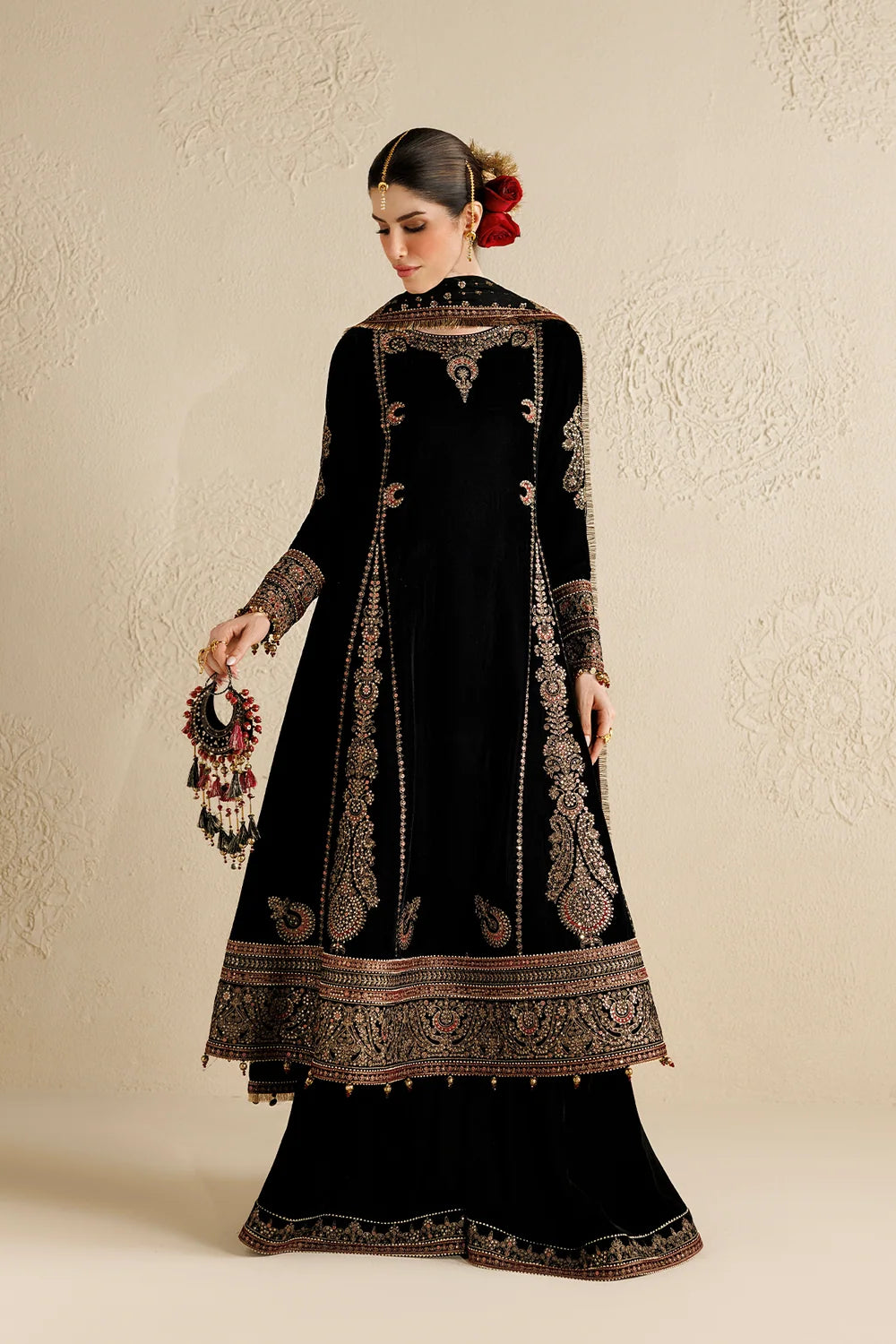 EMBROIDERED VELVET FORMAL CVF26-D01 | Chandni Velvet Formals ‘26 | Jazmin