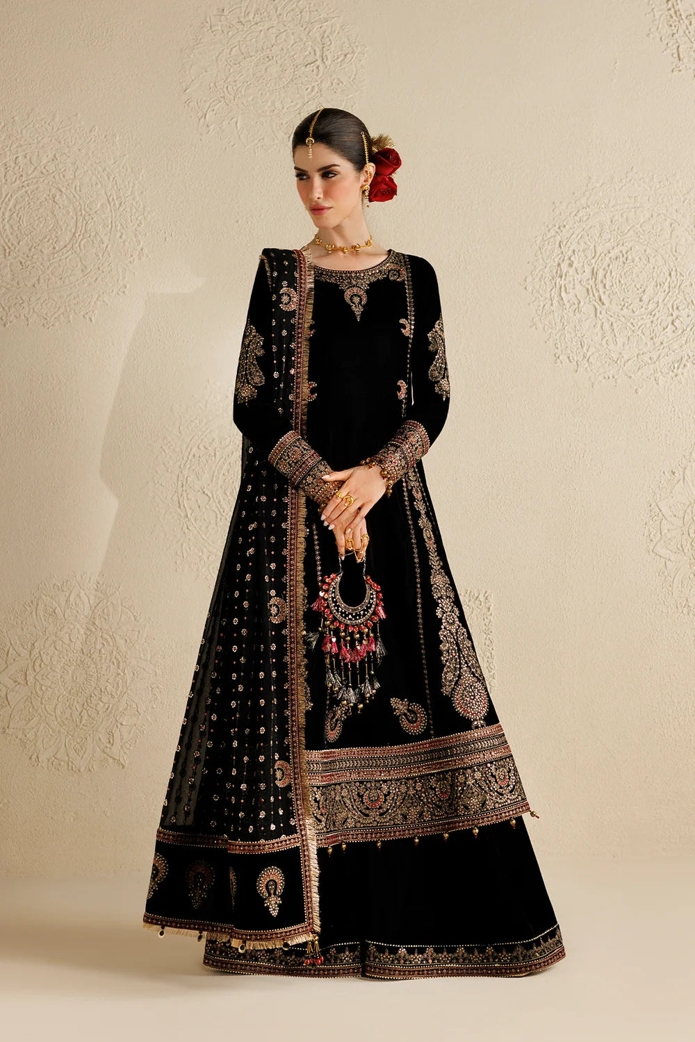 EMBROIDERED VELVET FORMAL CVF26-D01 | Chandni Velvet Formals ‘26 | Jazmin