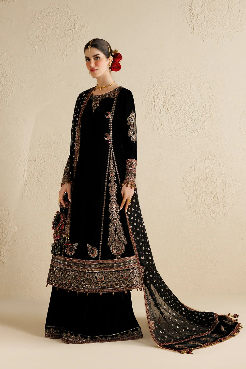 EMBROIDERED VELVET FORMAL CVF26-D01 | Chandni Velvet Formals ‘26 | Jazmin