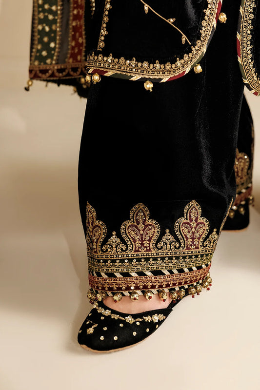 EMBROIDERED VELVET KHUSSA D-13 | Chandni Velvet Formals ‘26 | Jazmin | Footwear