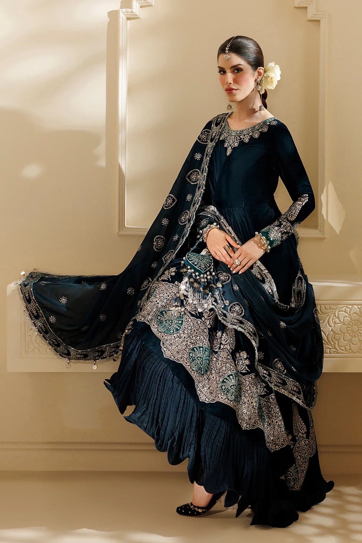 EMBROIDERED VELVET FORMAL CVF26-D09 | Chandni Velvet Formals ‘26 | Jazmin