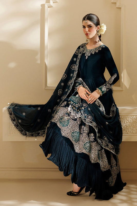 EMBROIDERED VELVET FORMAL CVF26-D09 | Chandni Velvet Formals ‘26 | Jazmin
