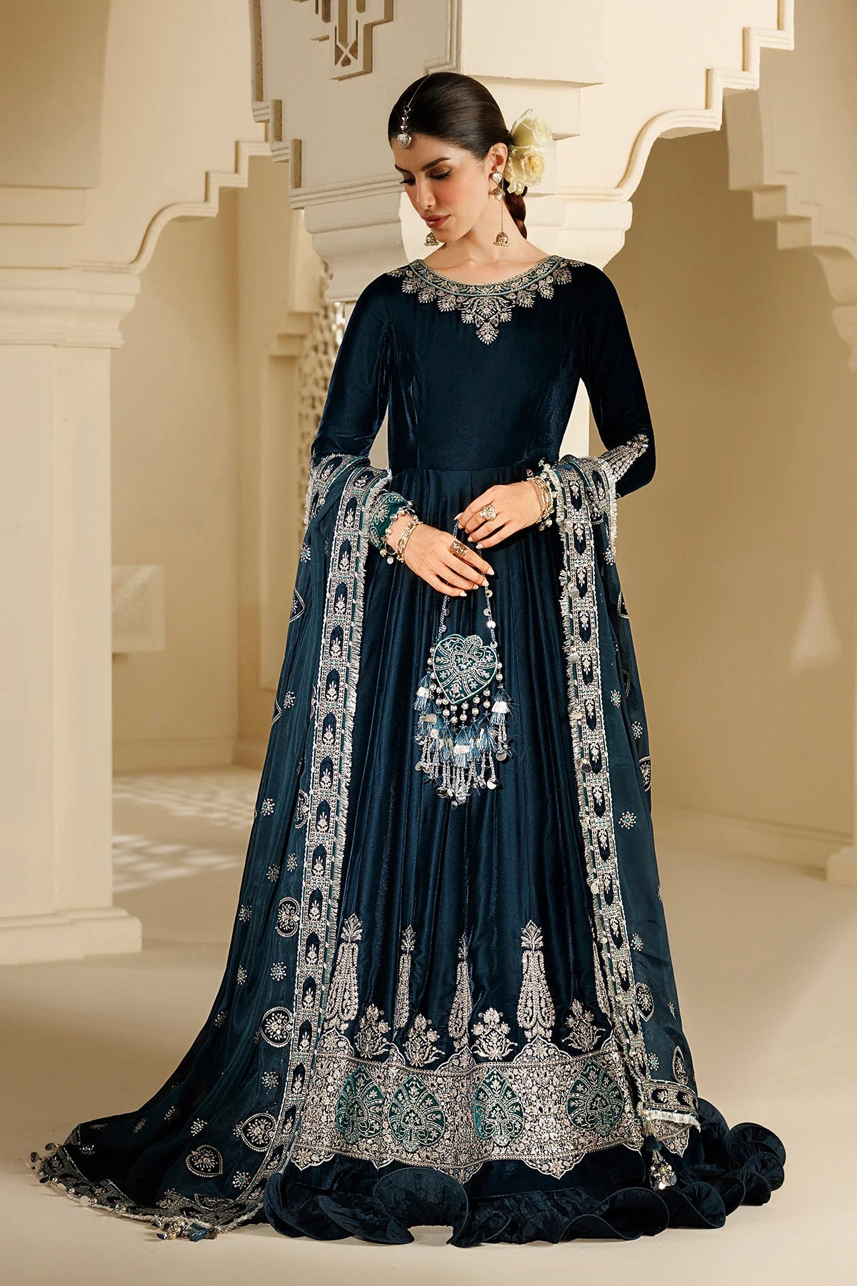 EMBROIDERED VELVET FORMAL CVF26-D09 | Chandni Velvet Formals ‘26 | Jazmin
