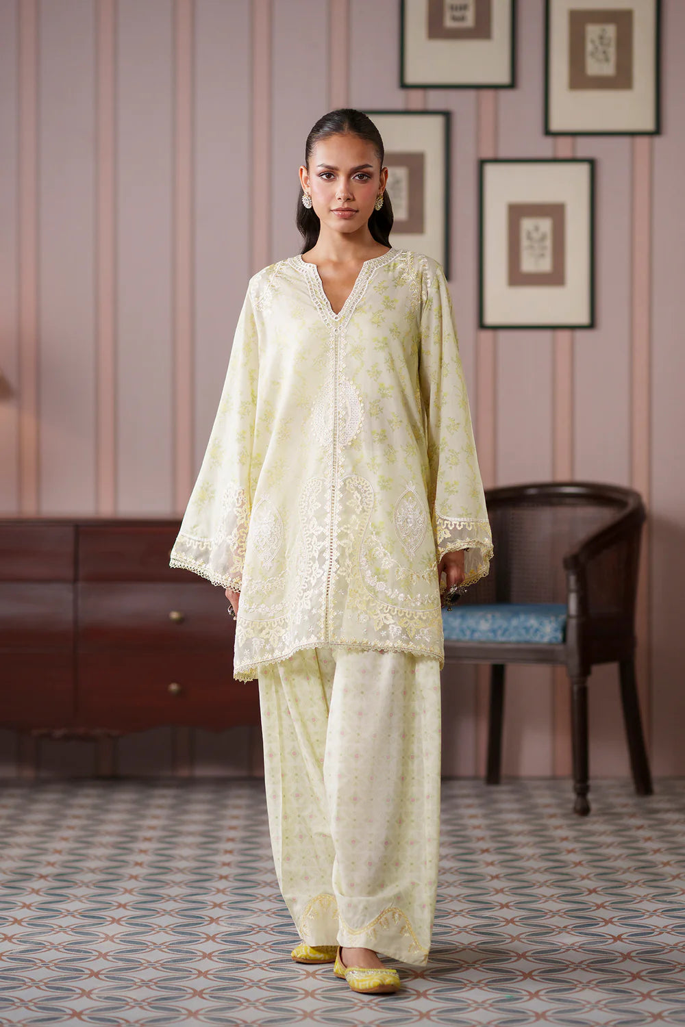 PALE YELLOW | E4480/103/115 | Women Rozana 16 July ‘26 | Ethnc