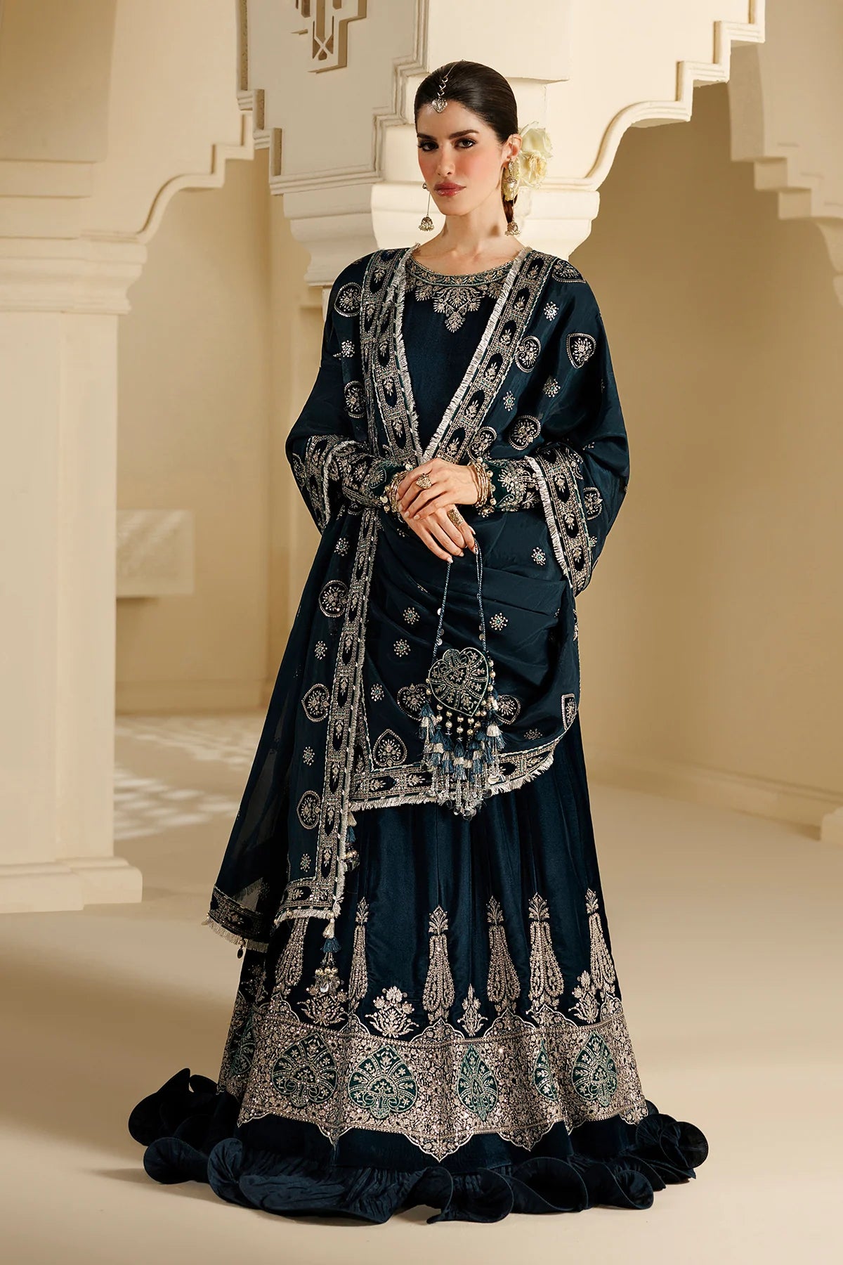EMBROIDERED VELVET FORMAL CVF26-D09 | Chandni Velvet Formals ‘26 | Jazmin