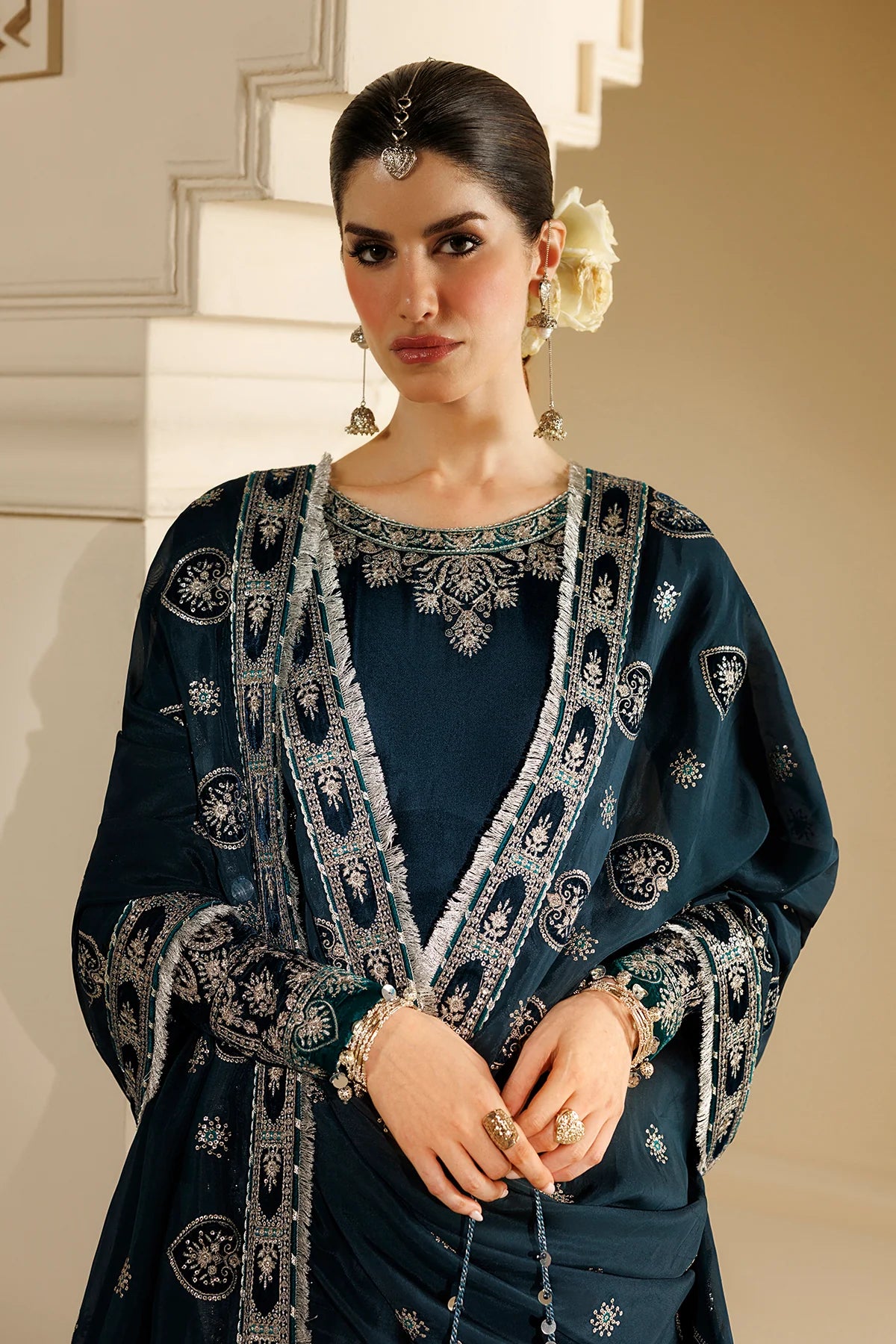 EMBROIDERED VELVET FORMAL CVF26-D09 | Chandni Velvet Formals ‘26 | Jazmin
