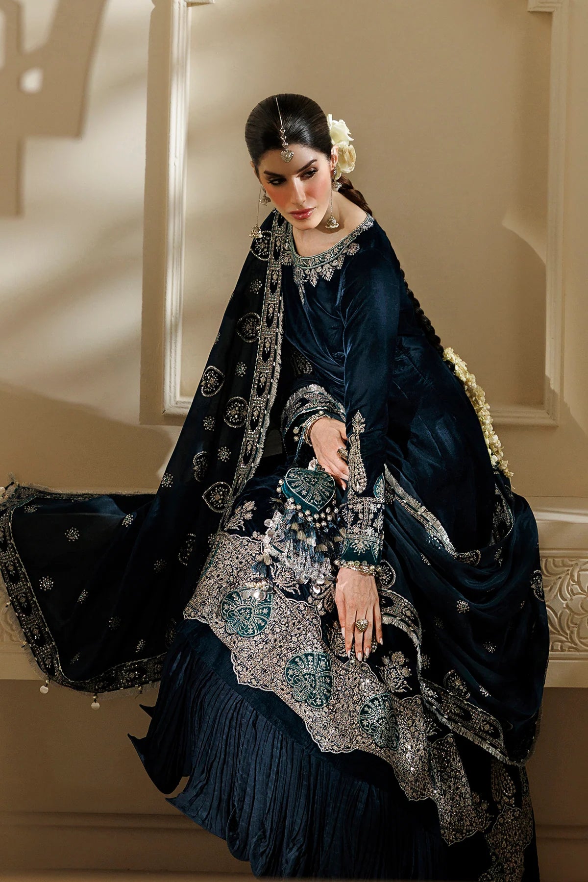 EMBROIDERED VELVET FORMAL CVF26-D09 | Chandni Velvet Formals ‘26 | Jazmin