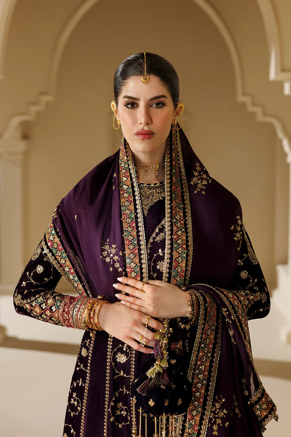 EMBROIDERED VELVET FORMAL CVF26-D03 | Chandni Velvet Formals ‘26 | Jazmin