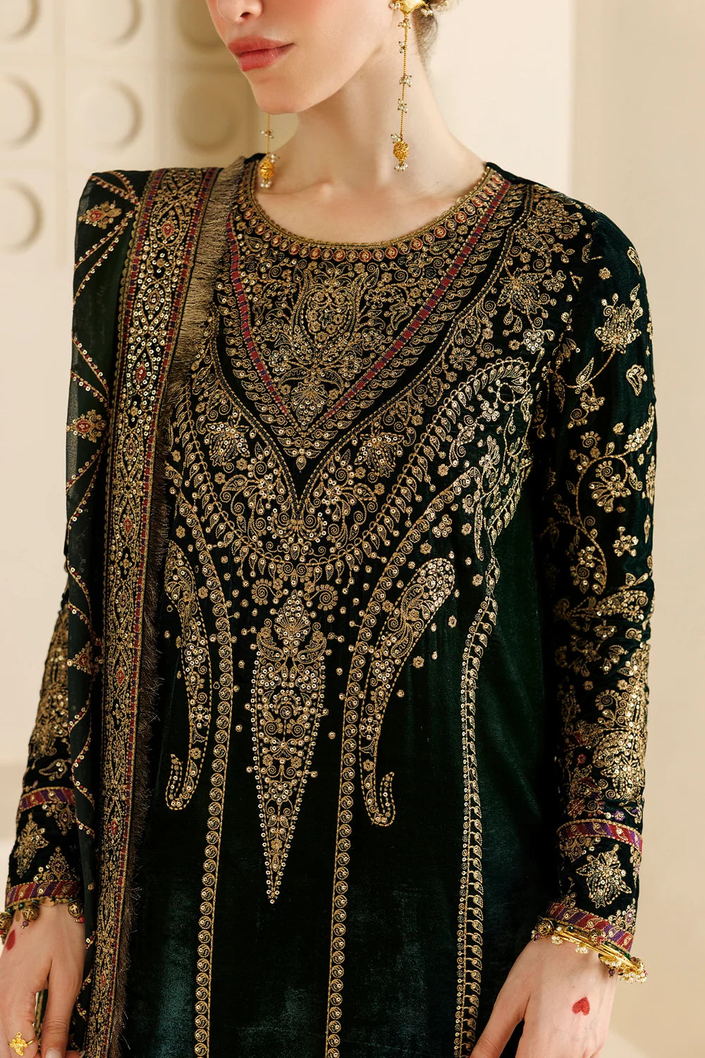EMBROIDERED VELVET FORMAL CVF26-D07 | Chandni Velvet Formals ‘26 | Jazmin