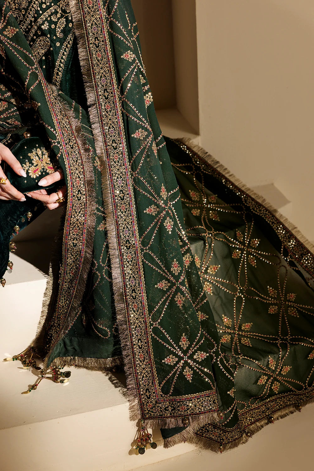 EMBROIDERED VELVET FORMAL CVF26-D07 | Chandni Velvet Formals ‘26 | Jazmin