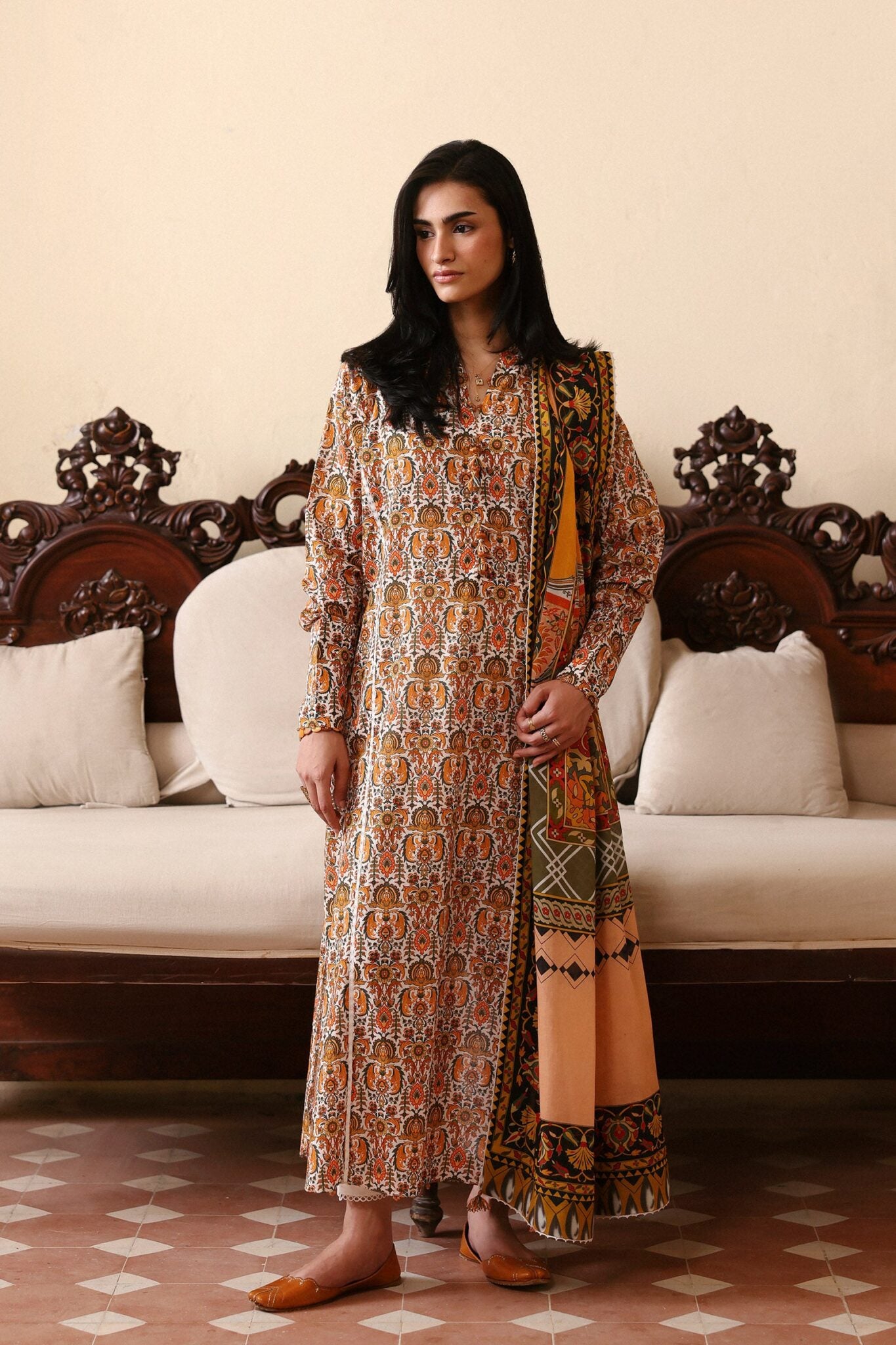 SAHAR (APL26-05) | AMAYA PRINTED LAWN ‘26 | ZAHA