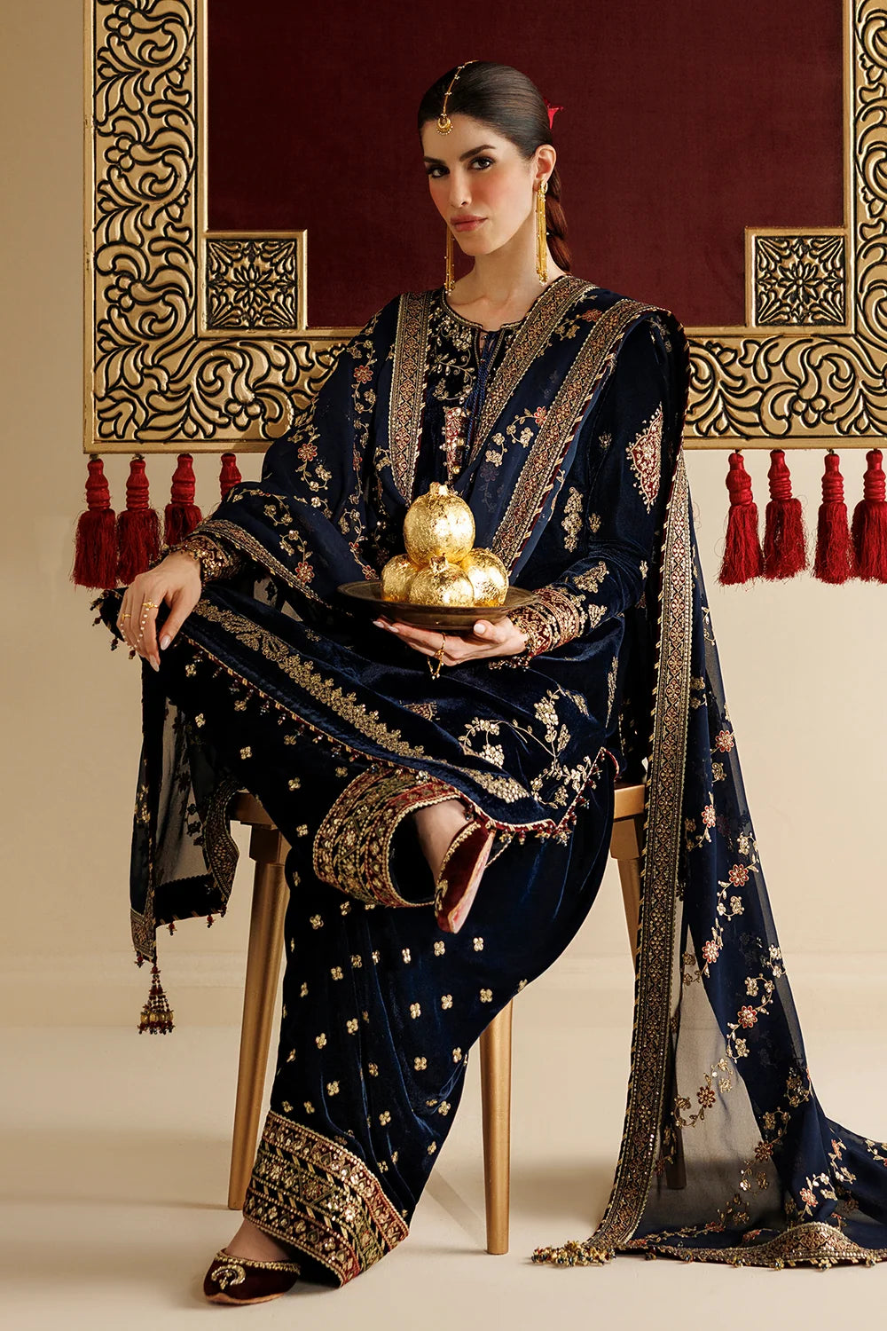 EMBROIDERED VELVET FORMAL CVF26-D11 | Chandni Velvet Formals ‘26 | Jazmin