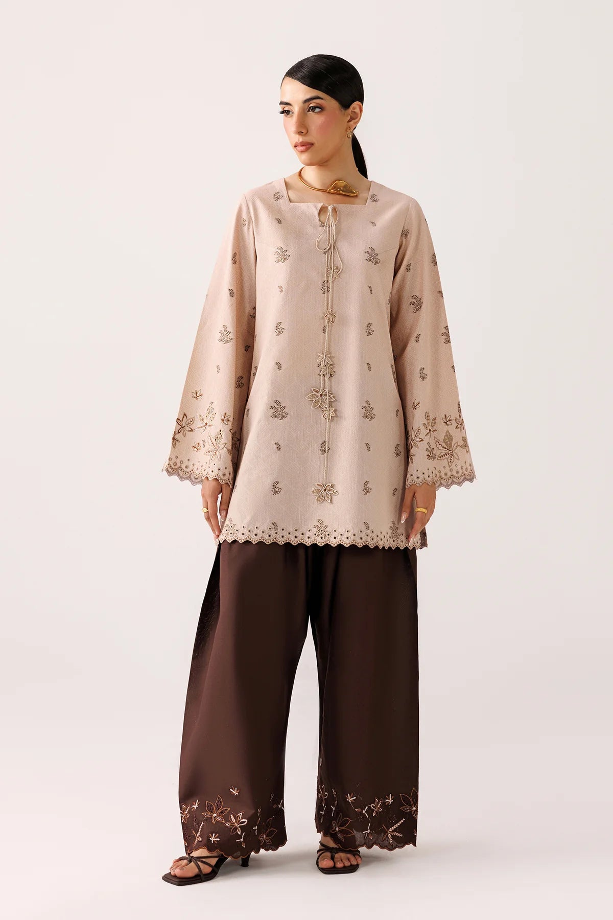 QEC-09 AIKO | Embroidered Co-ords '26 | Qalamkar