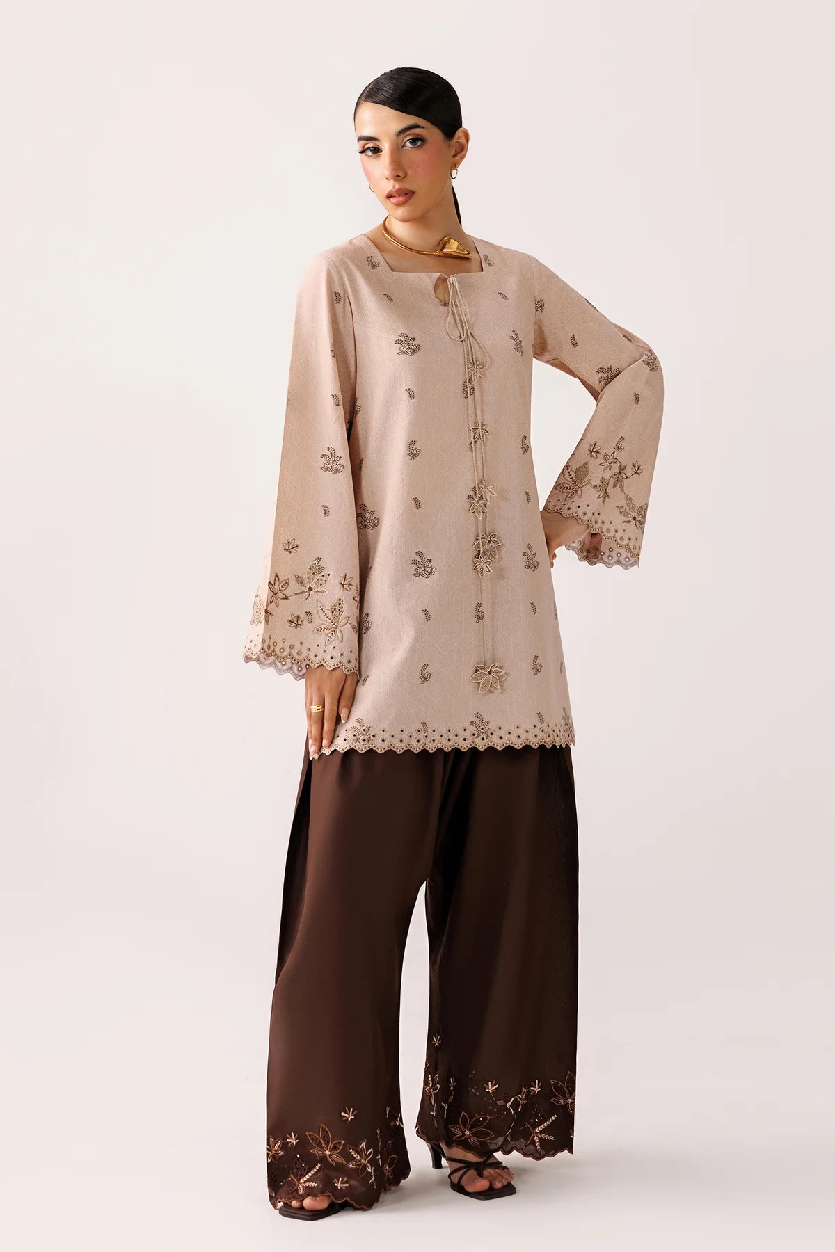 QEC-09 AIKO | Embroidered Co-ords '26 | Qalamkar