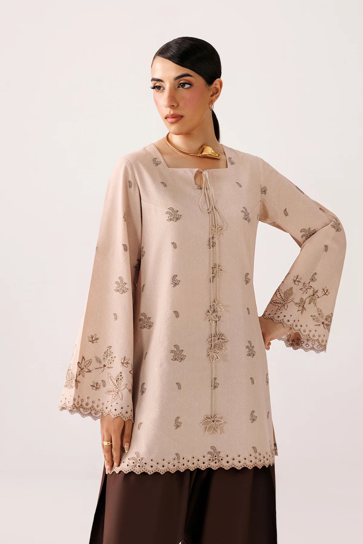 QEC-09 AIKO | Embroidered Co-ords '26 | Qalamkar