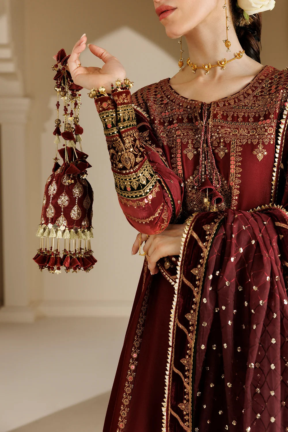 EMBROIDERED VELVET FORMAL CVF26-D10 | Chandni Velvet Formals ‘26 | Jazmin
