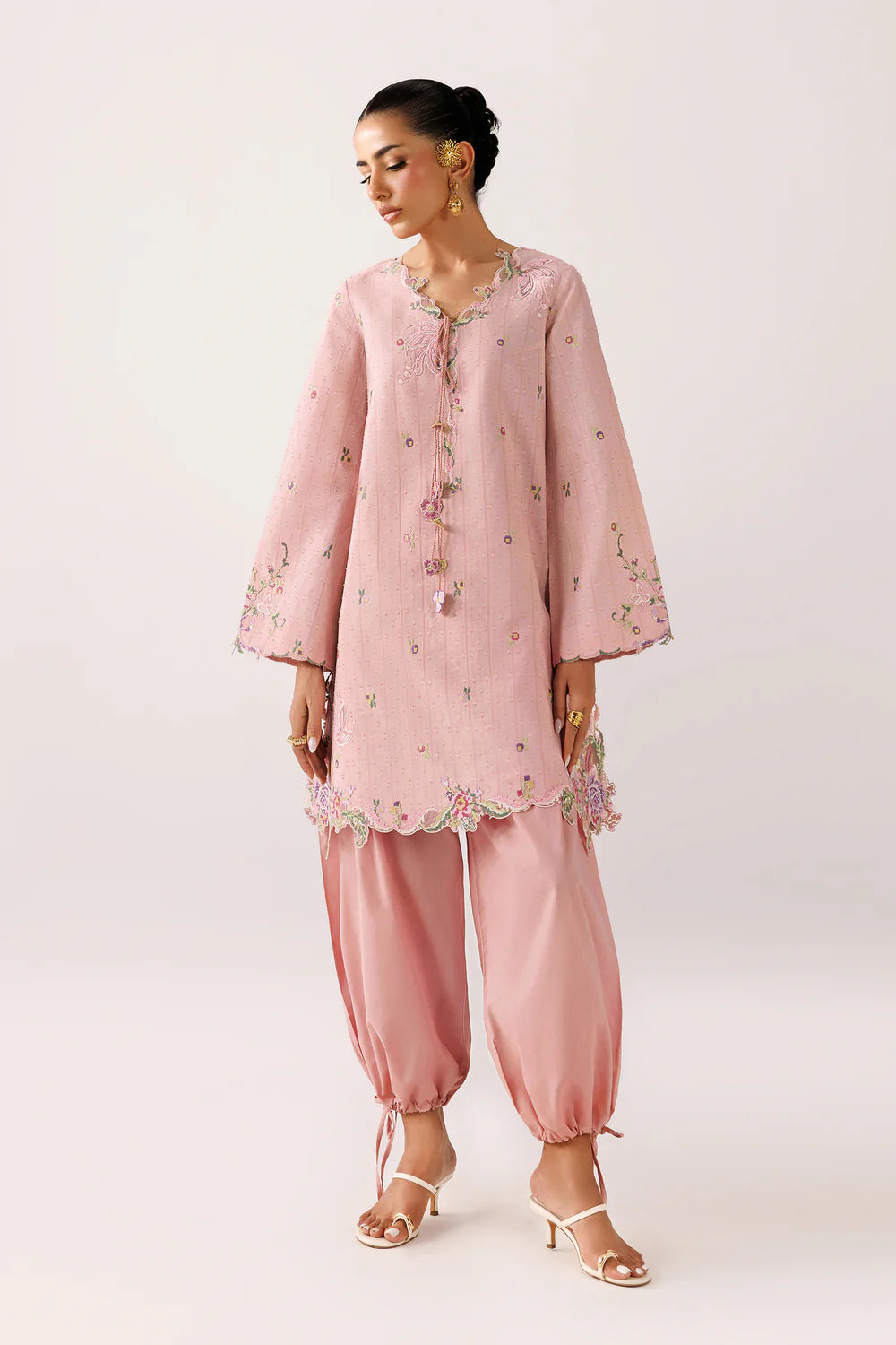QEC-03 RIKO | Embroidered Co-ords '26 | Qalamkar