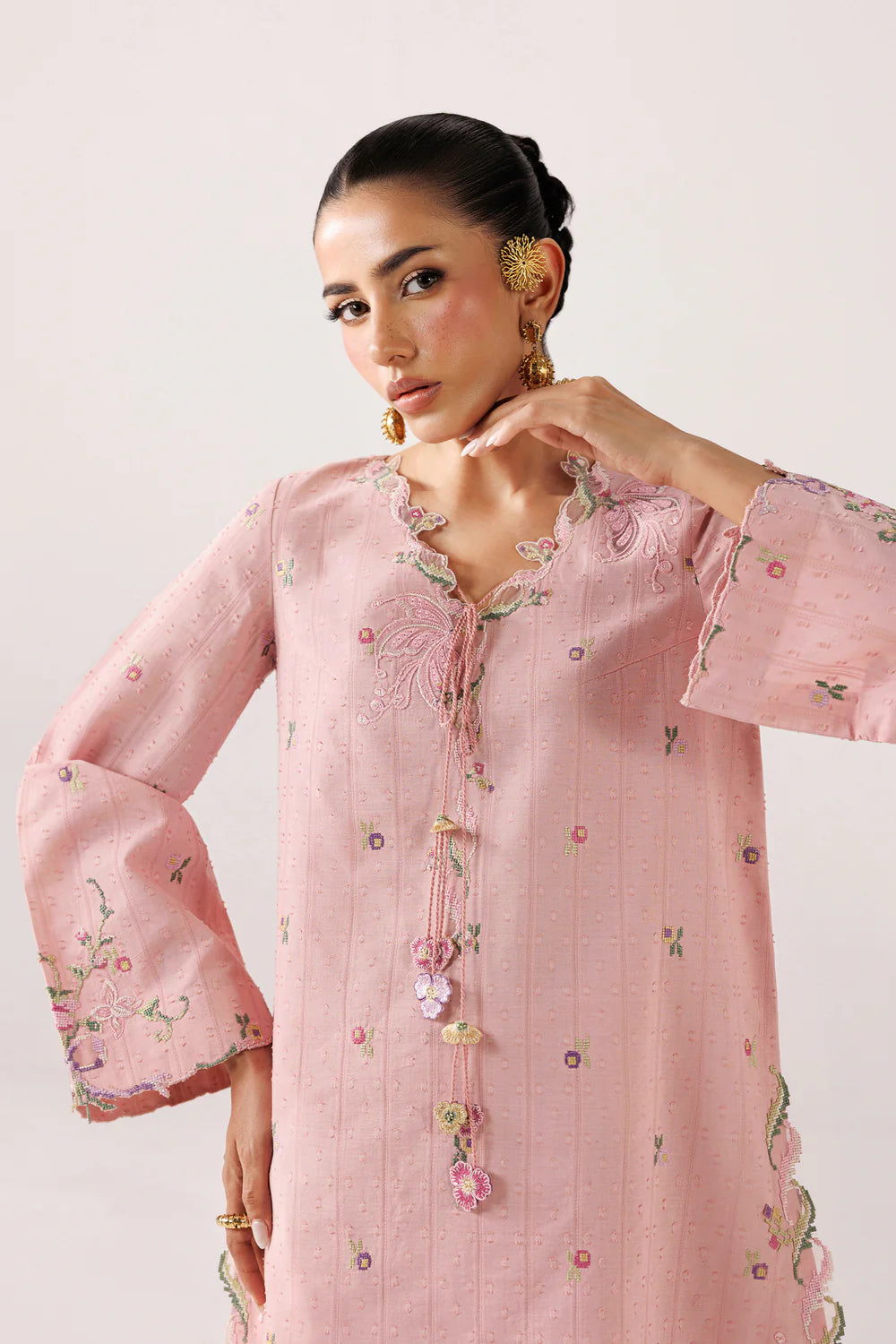 QEC-03 RIKO | Embroidered Co-ords '26 | Qalamkar