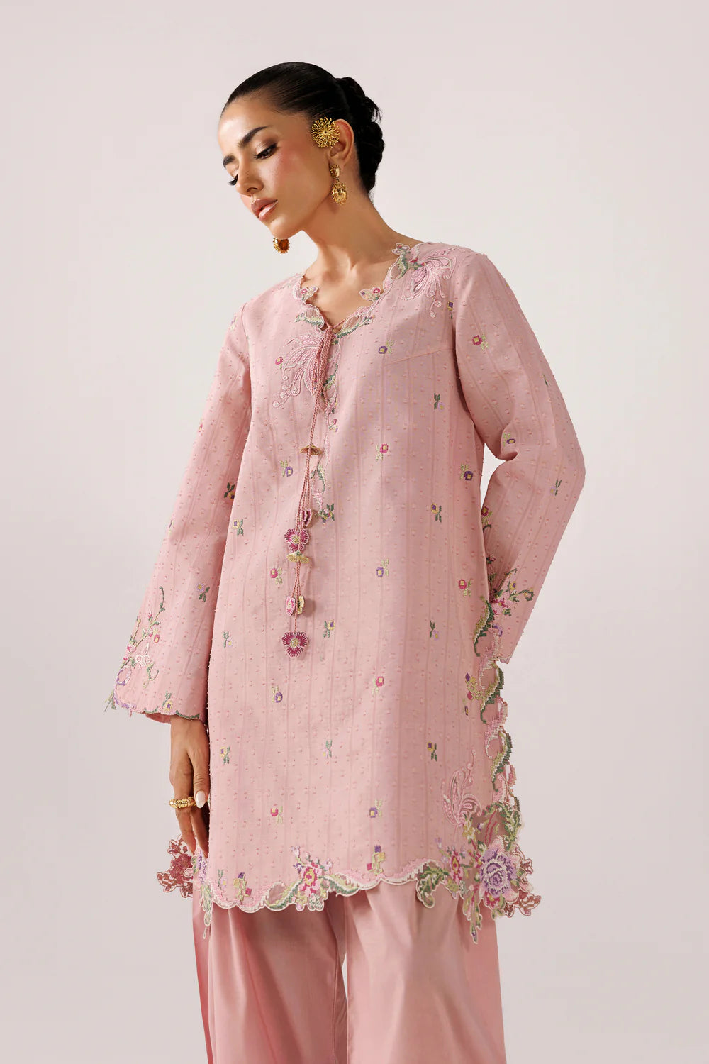 QEC-03 RIKO | Embroidered Co-ords '26 | Qalamkar