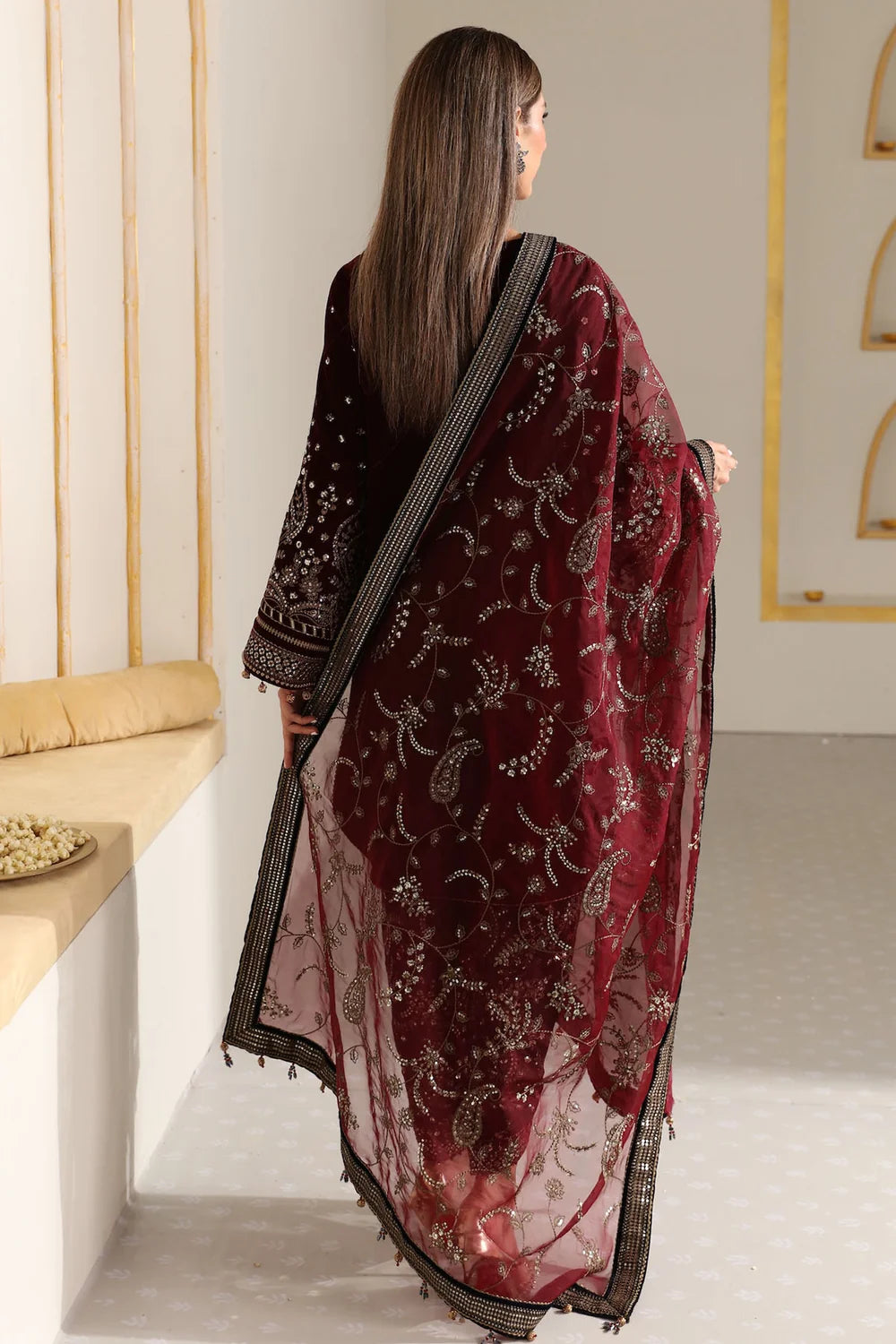 EMBROIDERED VELVET FORMAL VF-2017 | Velvet | Jazmin