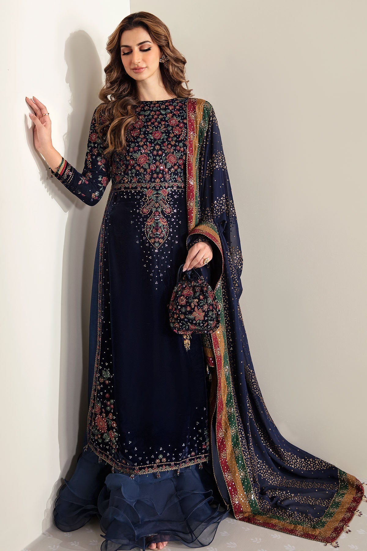 EMBROIDERED VELVET FORMAL VF-2005 | Velvet | Jazmin