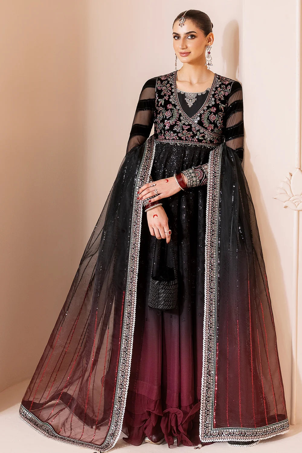 EMBROIDERED VELVET FORMAL CVF25-D10 | Velvet | Jazmin