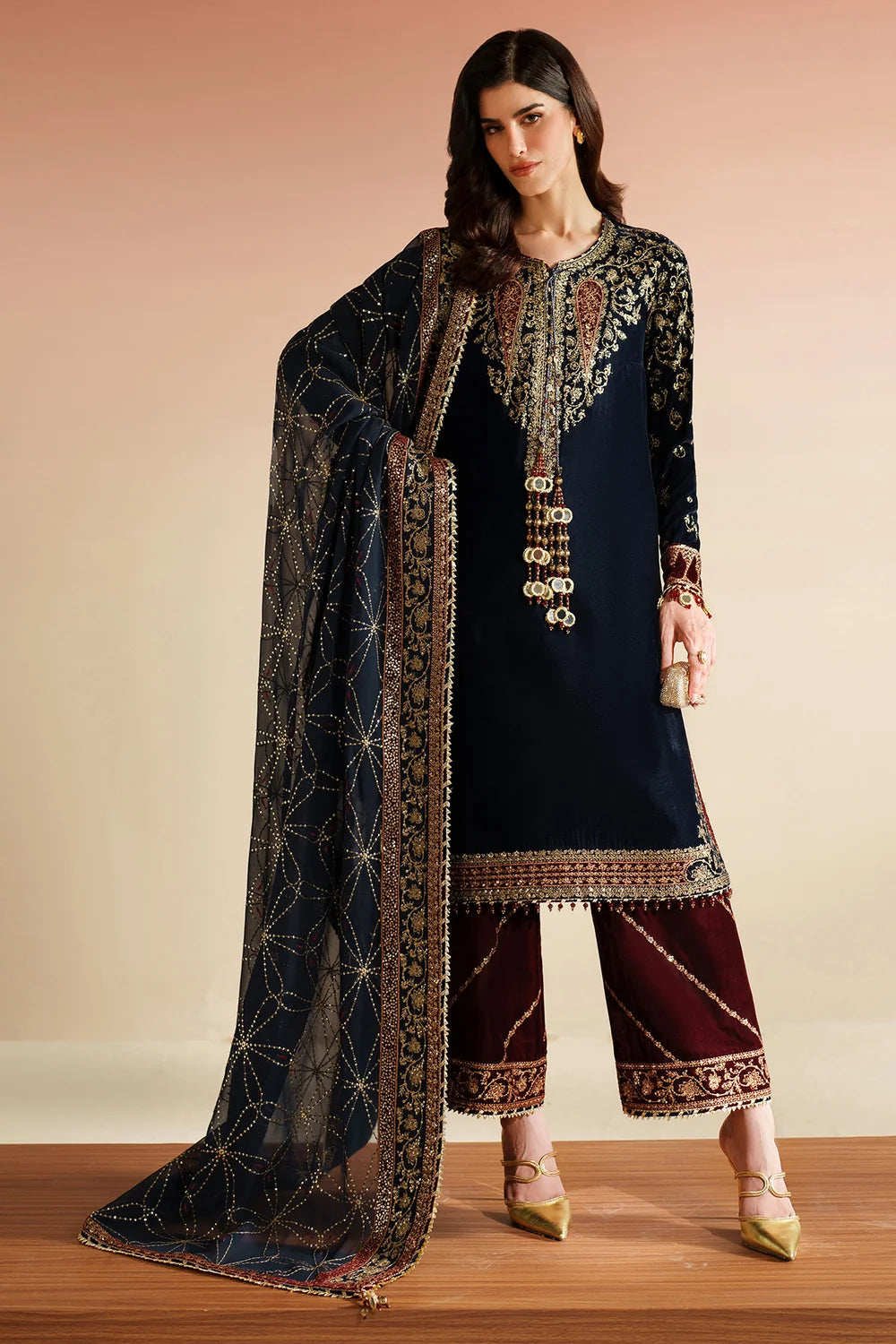 EMBROIDERED VELVET FORMAL VVF25-D07 | Velvet | Jazmin