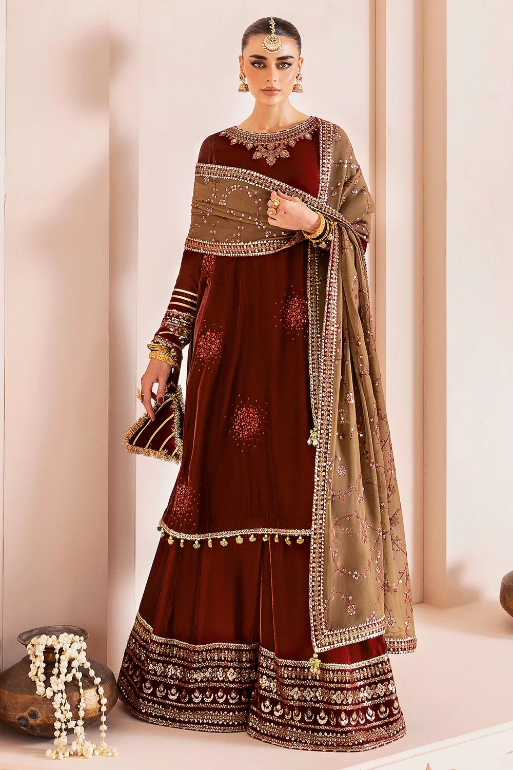 EMBROIDERED VELVET FORMAL CVF25-D07 | Velvet | Jazmin
