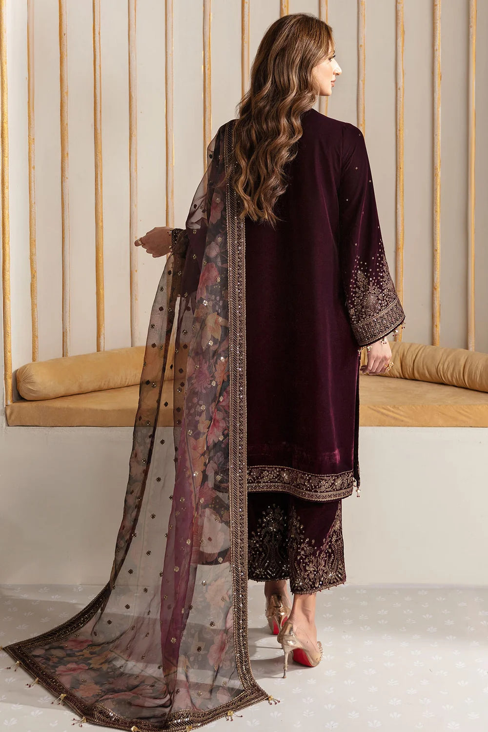 EMBROIDERED VELVET FORMAL VF-2012 | Velvet | Jazmin