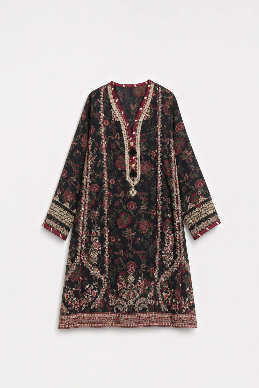 BLACK | E4838-103-901 | Rozana Winter Drop 2 | Ethnc