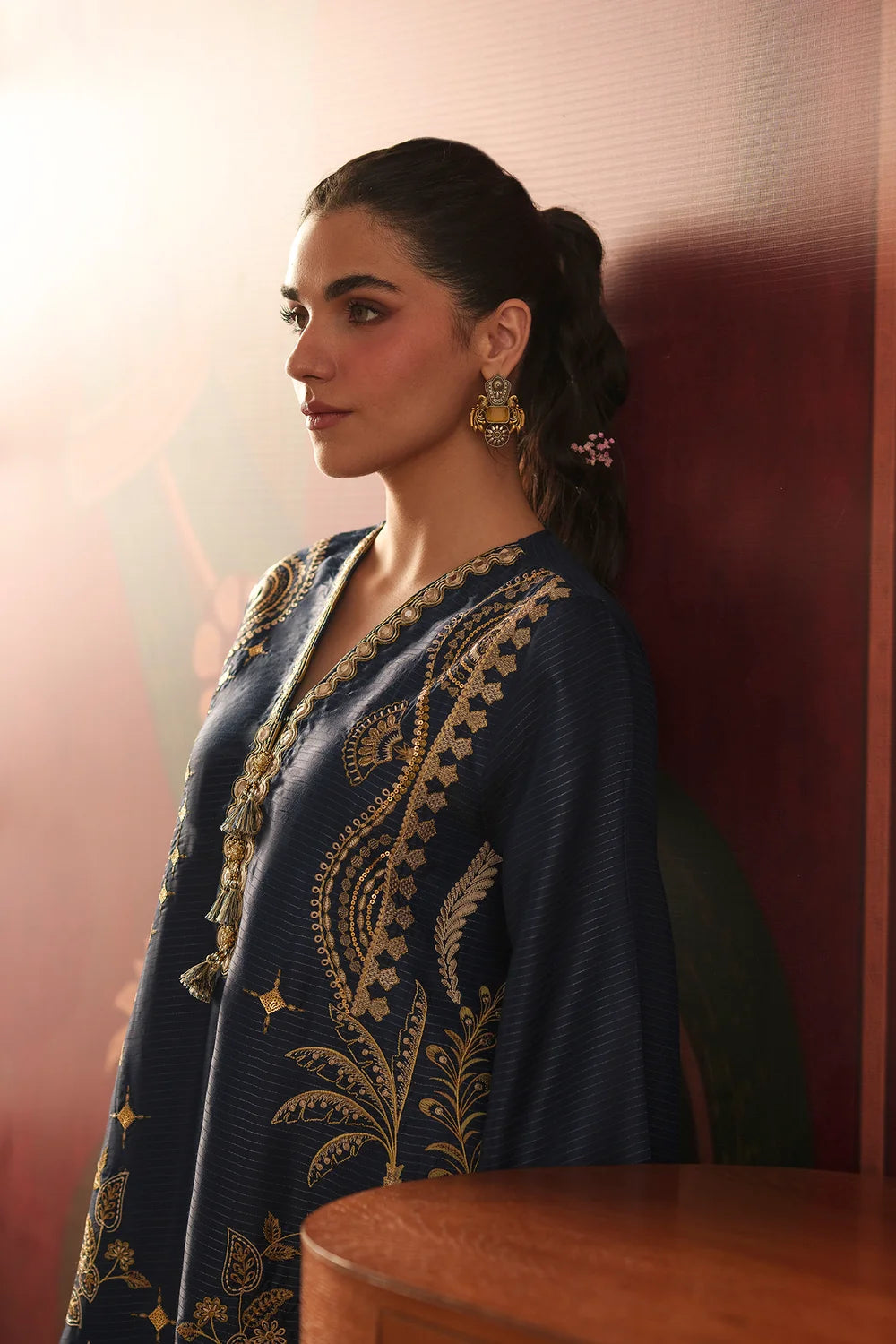 DARK BLUE | E4818-103-618 | Rozana Winter Drop 2 | Ethnc