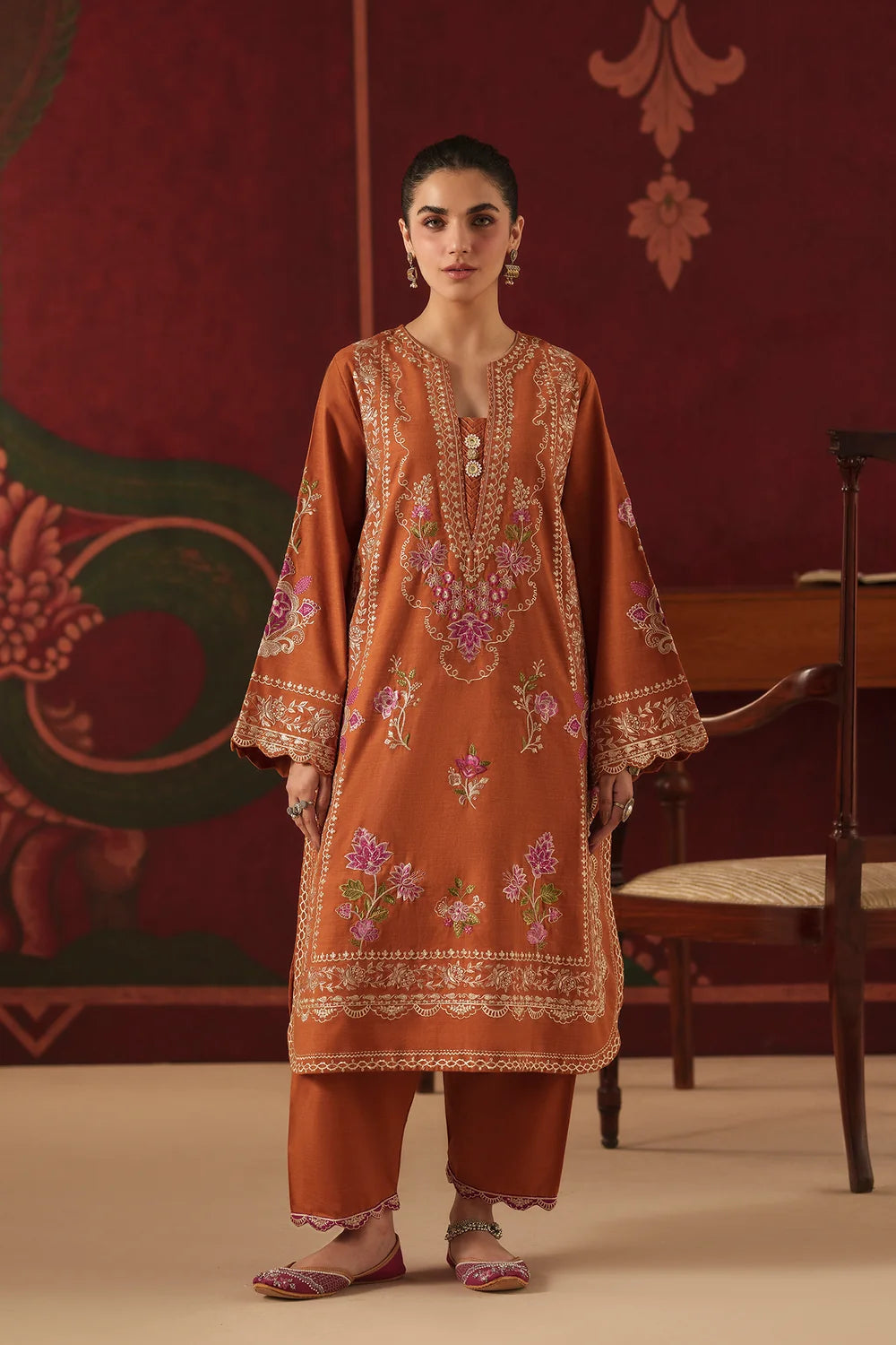 ORANGE | E4910-103-202 | Rozana Winter Drop 2 | Ethnc