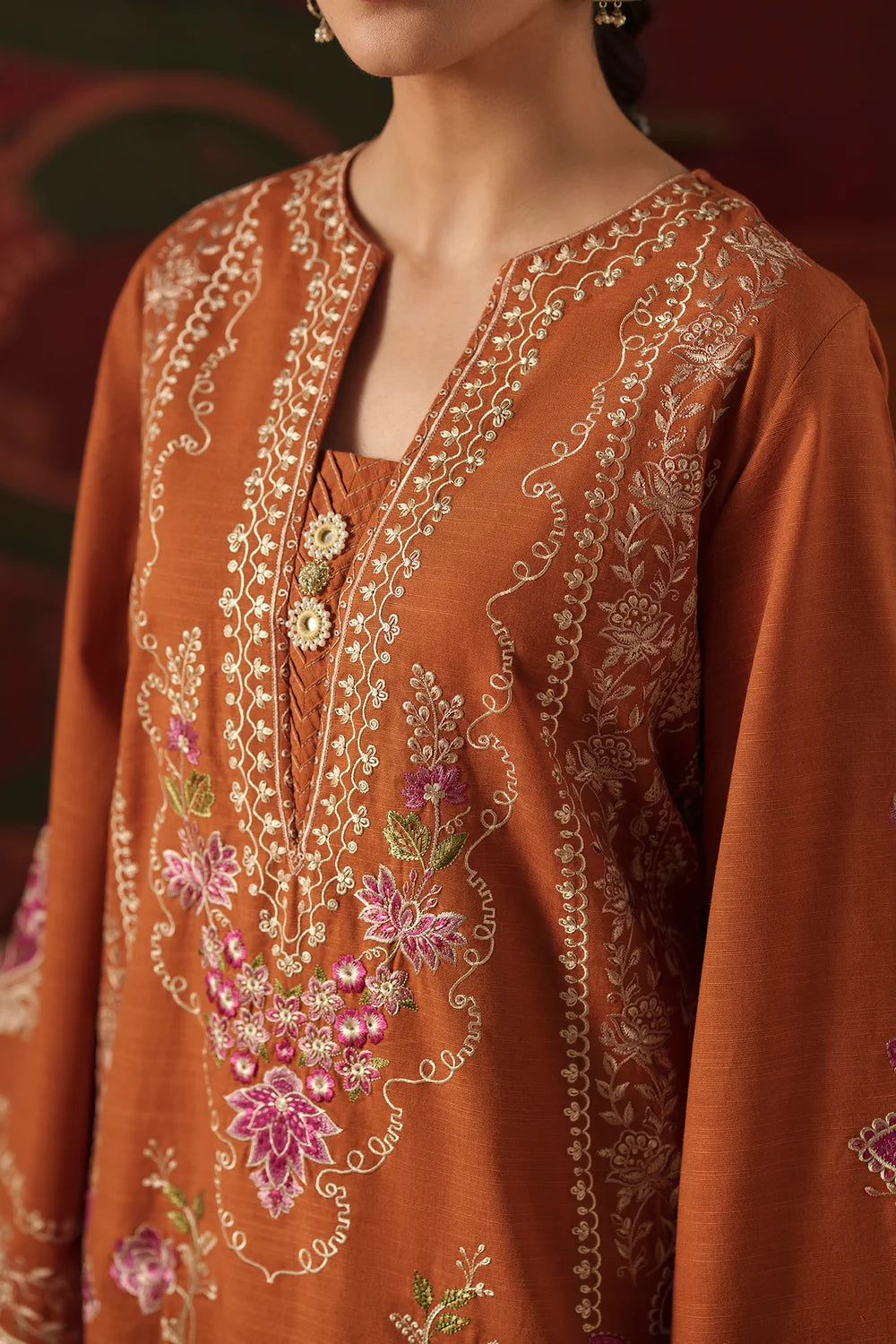 ORANGE | E4910-103-202 | Rozana Winter Drop 2 | Ethnc
