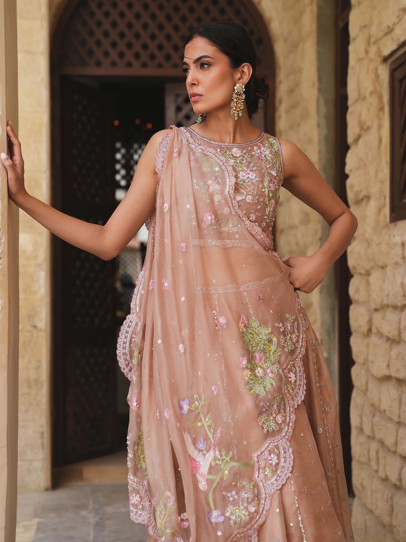 BLOUSE, LEHENGA & DRAPED DUPATTA | NEW IN | MISHA LAKHANI