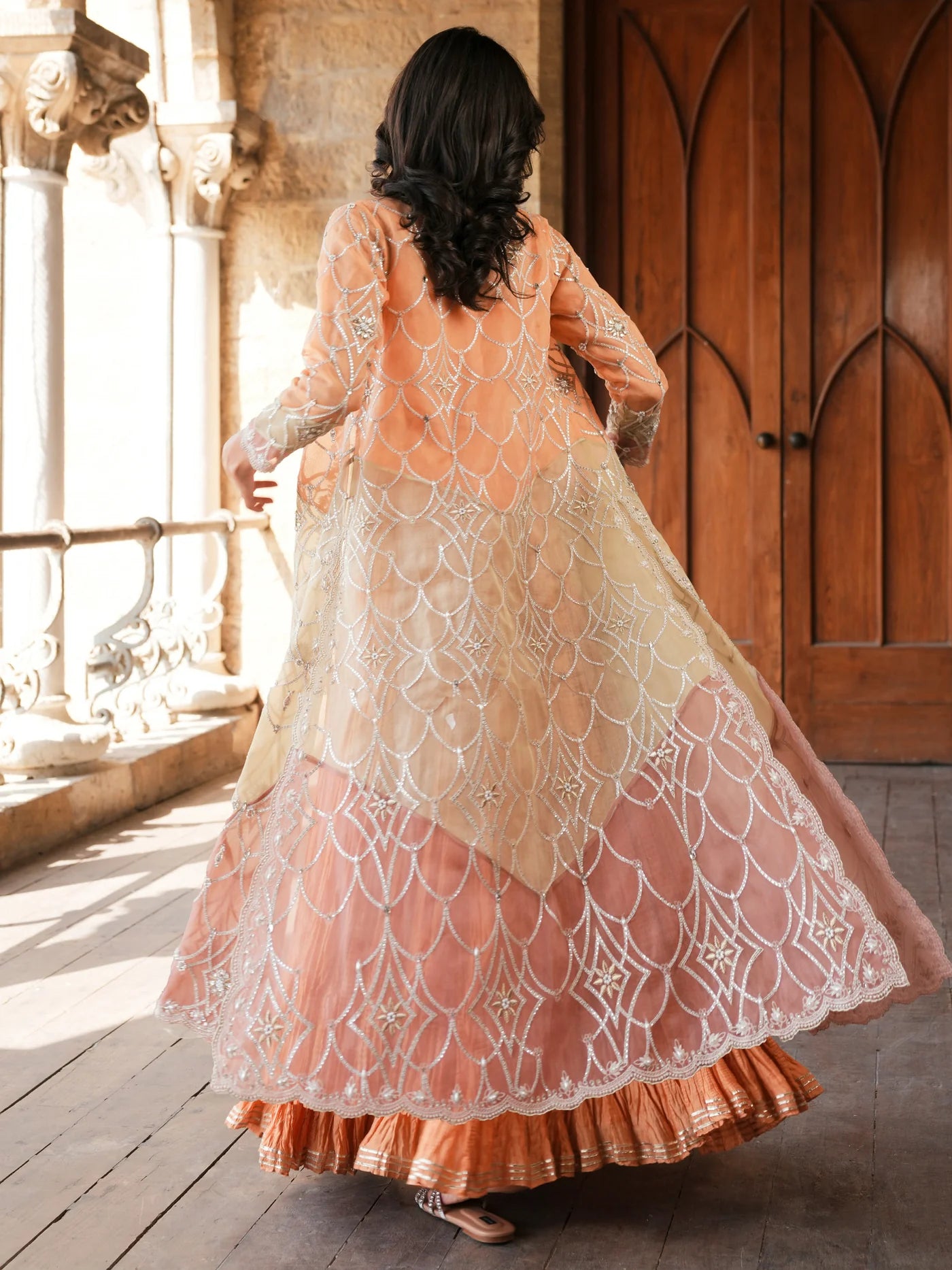 BORGIA COAT & CRUSHED LEHENGA | NEW IN | MISHA LAKHANI