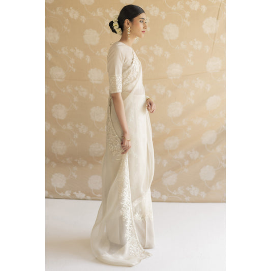 IVORY SAREE | NARGIS | DYOT
