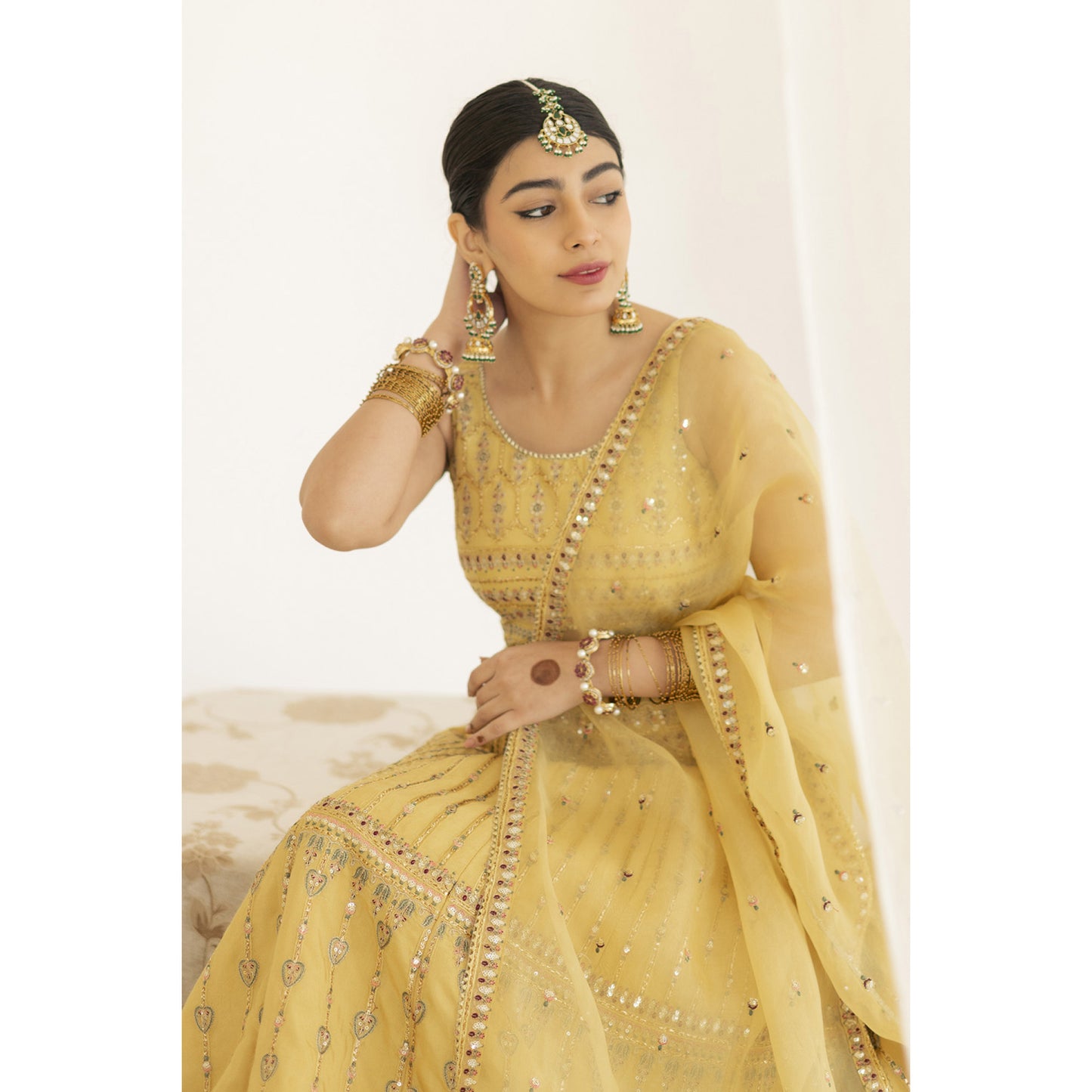 YELLOW LEHENGA CHOLI | NARGIS | DYOT