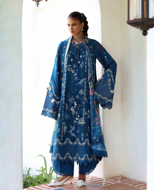 Midnight Cyan | Embroidered Pret Vol- II '26 | Republic Womenswear