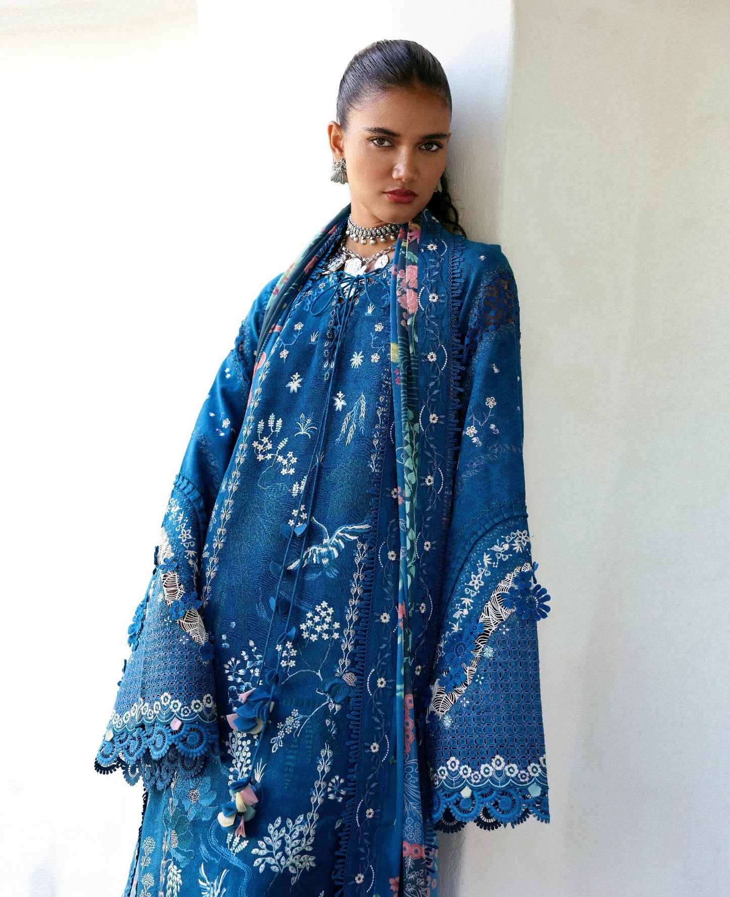 Midnight Cyan | Embroidered Pret Vol- II '26 | Republic Womenswear