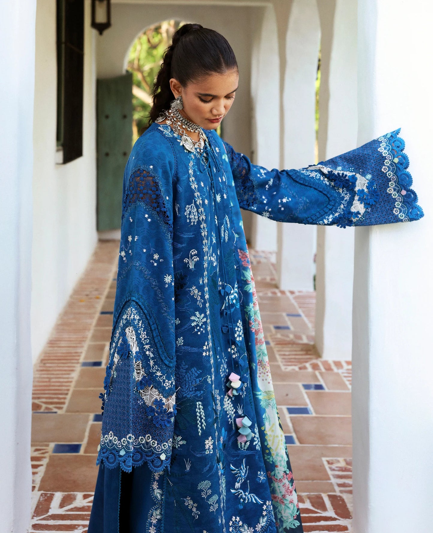Midnight Cyan | Embroidered Pret Vol- II '26 | Republic Womenswear